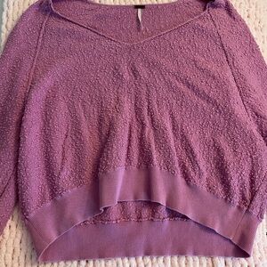 Free People Lilac Textured Knit Top